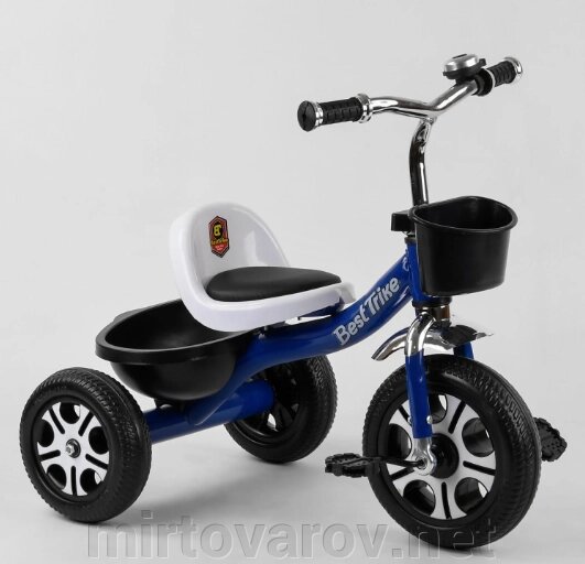 Дитячий триколісний велосипед для дівчинки Best Trike LM-6122 на піно колесах/колір синій від компанії Мір товарів - фото 1