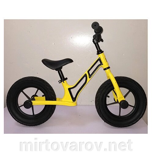 Дитячий велобіг біговел PROFI KIDS HUMG1207A-4 магнієва рама/колеса 12 дюймів надувні/колір жовтий** від компанії Мір товарів - фото 1