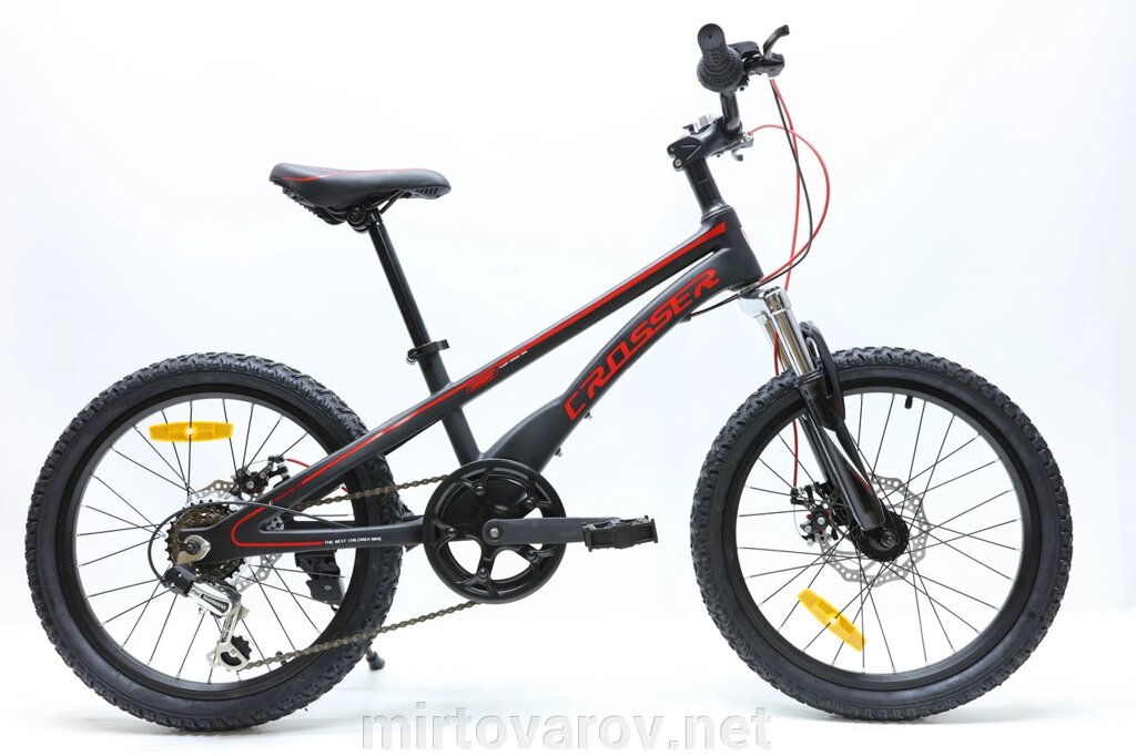 Дитячий велосипед Crosser MTB NEW 20" (6S), чорний від компанії Мір товарів - фото 1