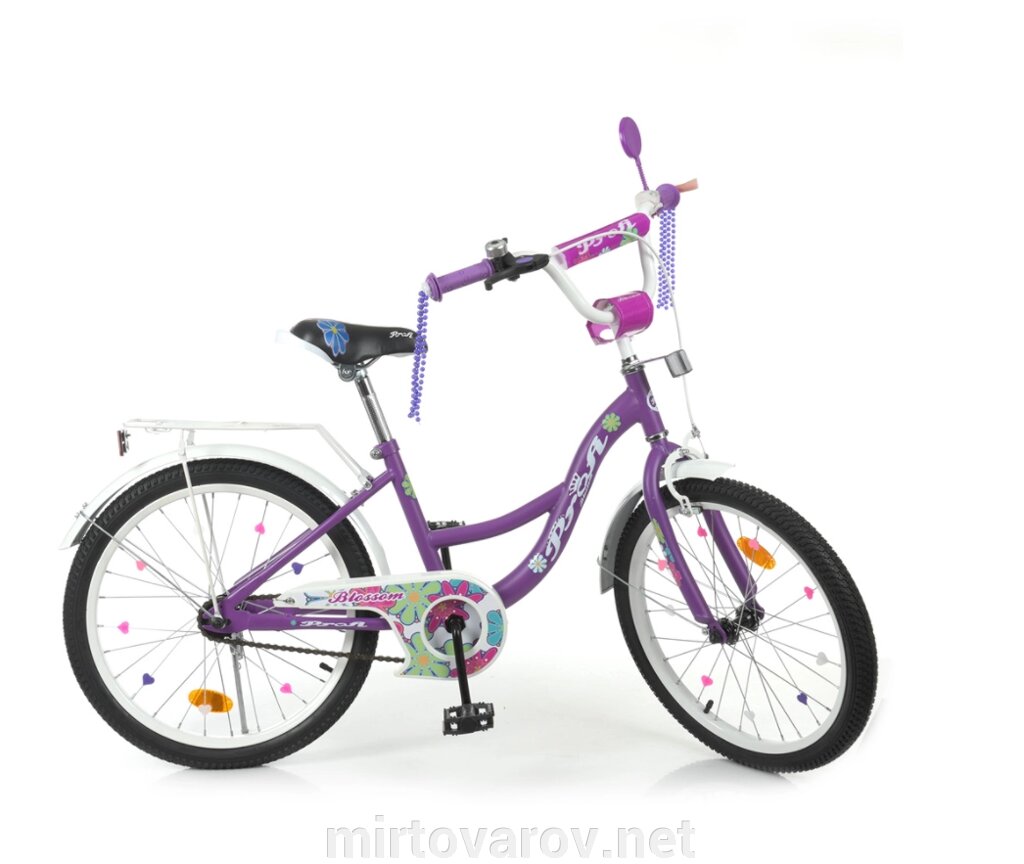 Дитячий велосипед колеса 20 дюймів PROFI Y20303N Blossom бузковий** від компанії Мір товарів - фото 1