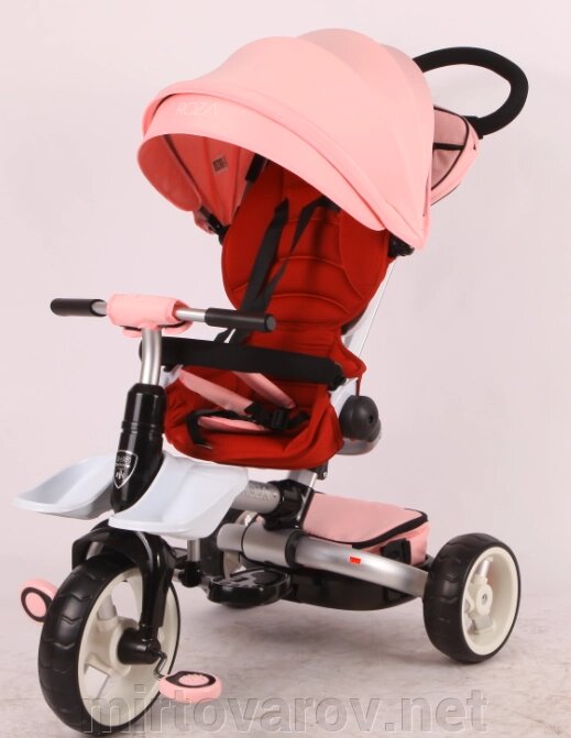 Дитячий велосипед триколісний складаний Crosser MODI T-600 ROSA алюмінієвий з поворотним сидінням рожевий від компанії Мір товарів - фото 1