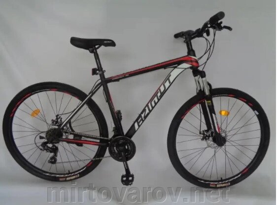 Дорослий спортивний гірський велосипед AZIMUT 40D колеса 26 дюймів FRD / дискові гальма / чорно-червоно-білий від компанії Мір товарів - фото 1