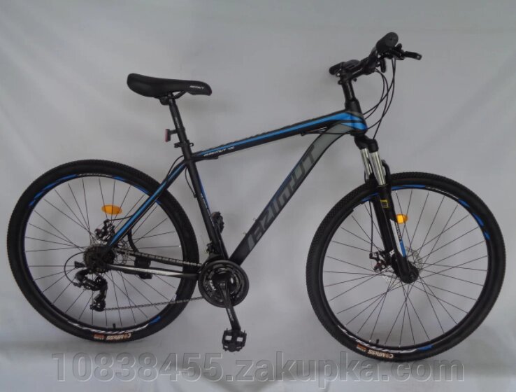 Дорослий спортивний гірський велосипед AZIMUT 40D колеса 26 дюймів GFRD / SHIMANO/ чорно-синій від компанії Мір товарів - фото 1