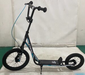 Двоколісний самокат для дітей від 3 років Corso MX 40902 на надувних колесах / ручний передній тормоз / чорний