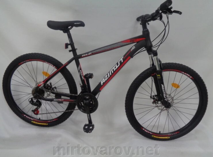 Гірський велосипед AZIMUT AQUA колеса 27.5 дюймів GFRD / SHIMANO / рама 17" / чорно-червоний від компанії Мір товарів - фото 1