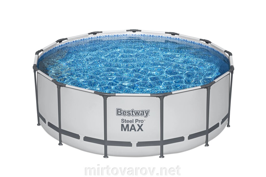 Каркасний басейн Bestway 5618W 396х122 см, з картриджним фільтром, лістницею і захисним тентом від компанії Мір товарів - фото 1