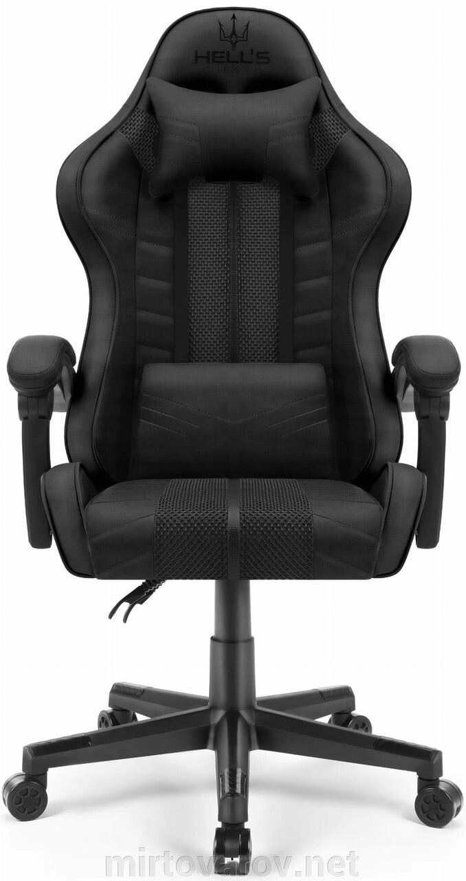 Комп'ютерне крісло Hell's Chair HC-1004 Black (тканина) від компанії Мір товарів - фото 1