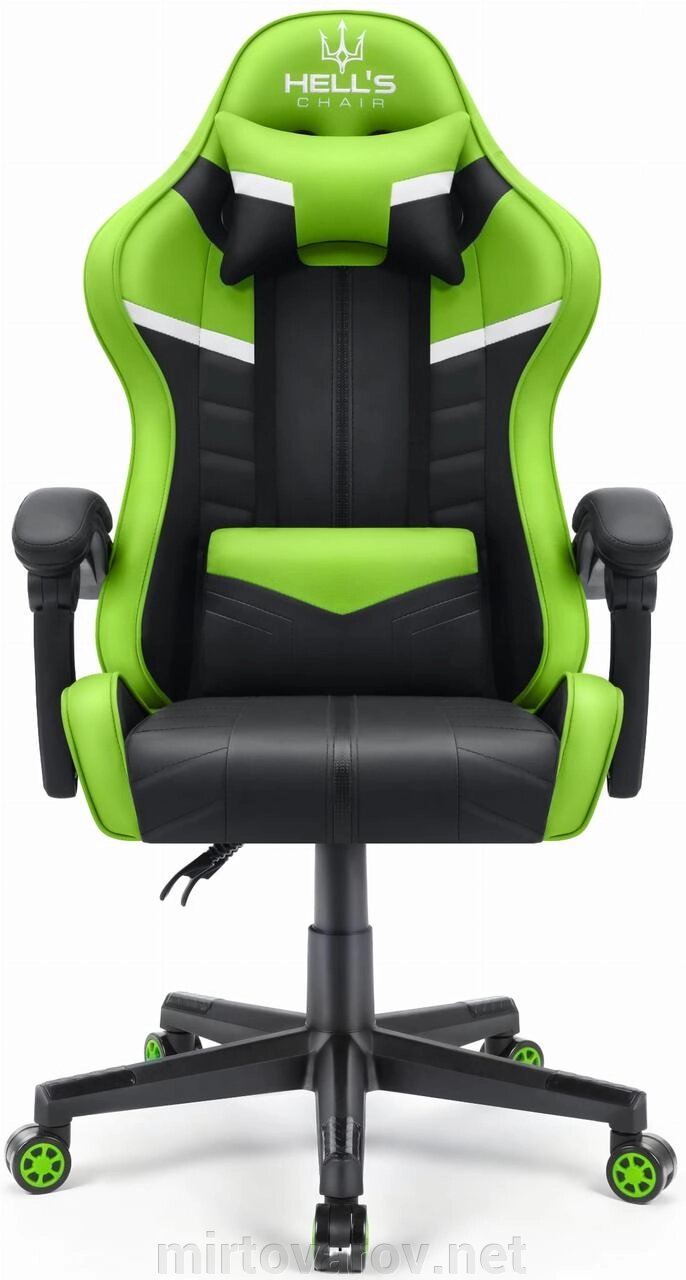 Комп'ютерне крісло Hell's Chair HC-1004 Green від компанії Мір товарів - фото 1