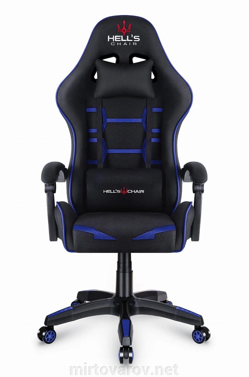 Комп'ютерне крісло Hell's Chair HC-1008 Blue (тканина) від компанії Мір товарів - фото 1