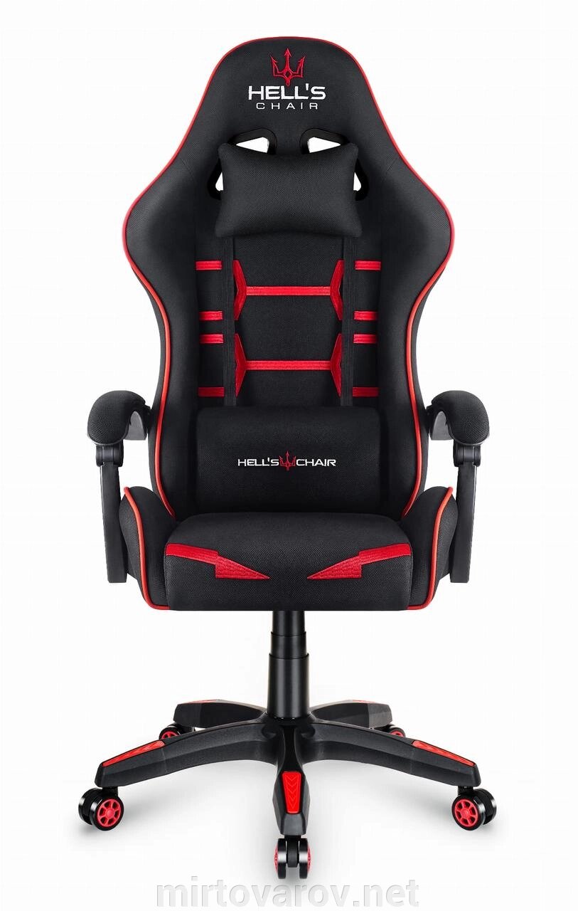 Комп'ютерне крісло Hell's Chair HC-1008 Red (тканина) від компанії Мір товарів - фото 1