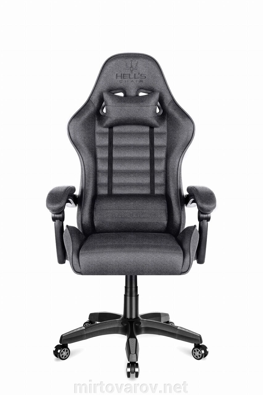 Комп'ютерне крісло Hell's HC-1003 Black-Grey (тканина) від компанії Мір товарів - фото 1