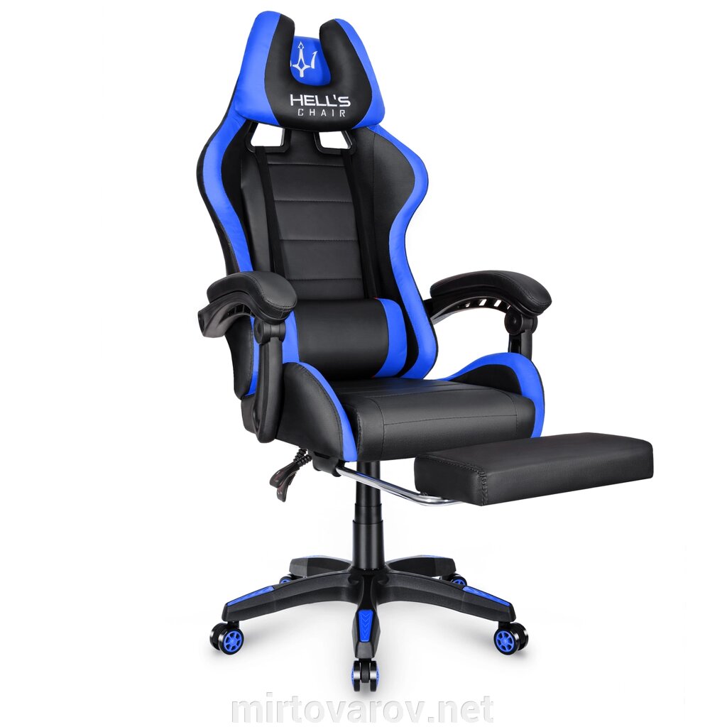 Комп'ютерне крісло Hell's HC-1039 Blue від компанії Мір товарів - фото 1