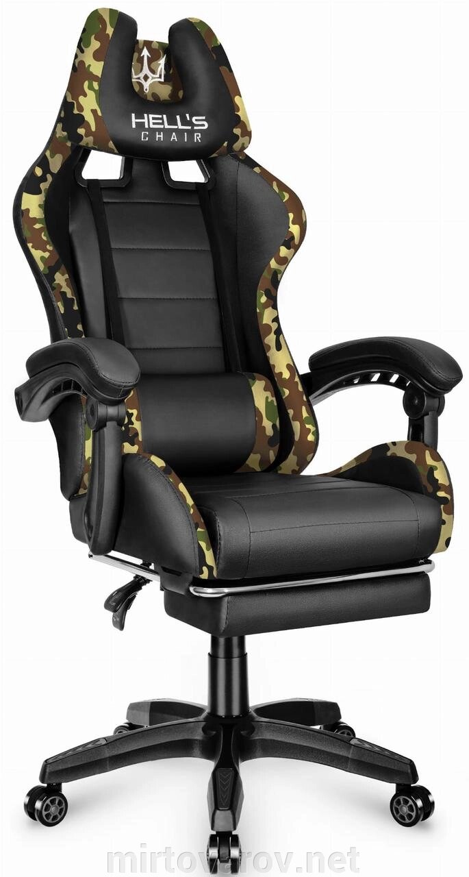 Комп'ютерне крісло Hell's HC-1039 Green Camouflage від компанії Мір товарів - фото 1