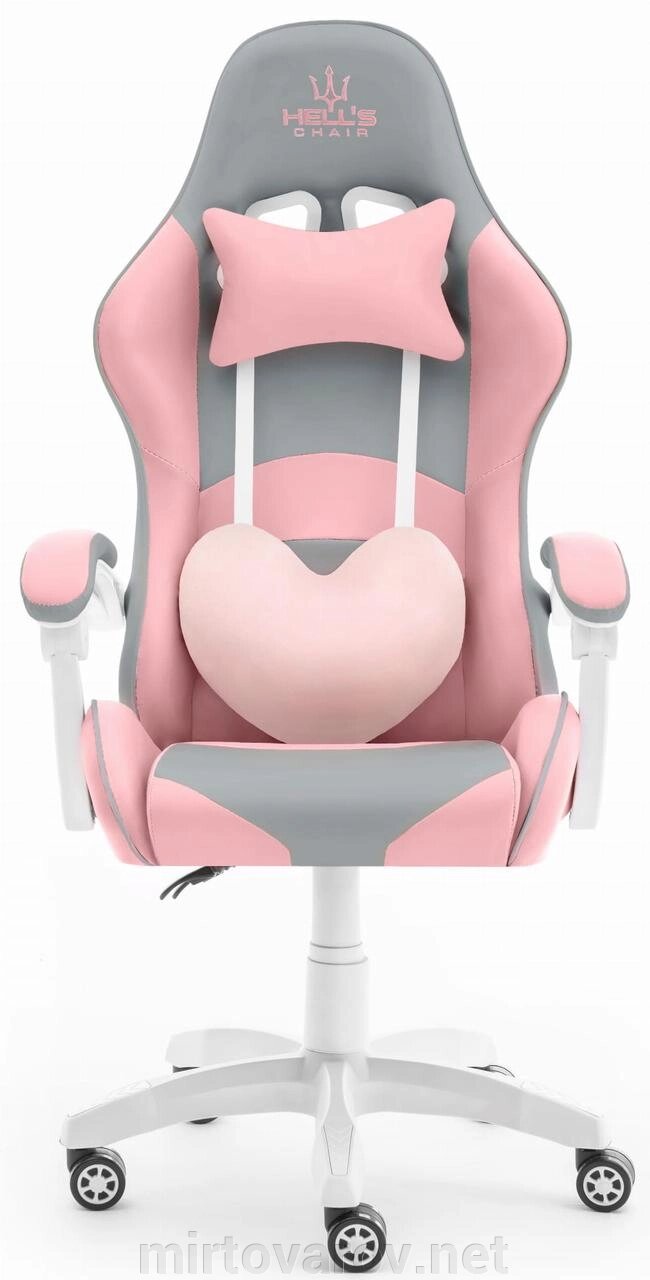 Комп'ютерне крісло Hell's Rainbow Pink-Gray від компанії Мір товарів - фото 1