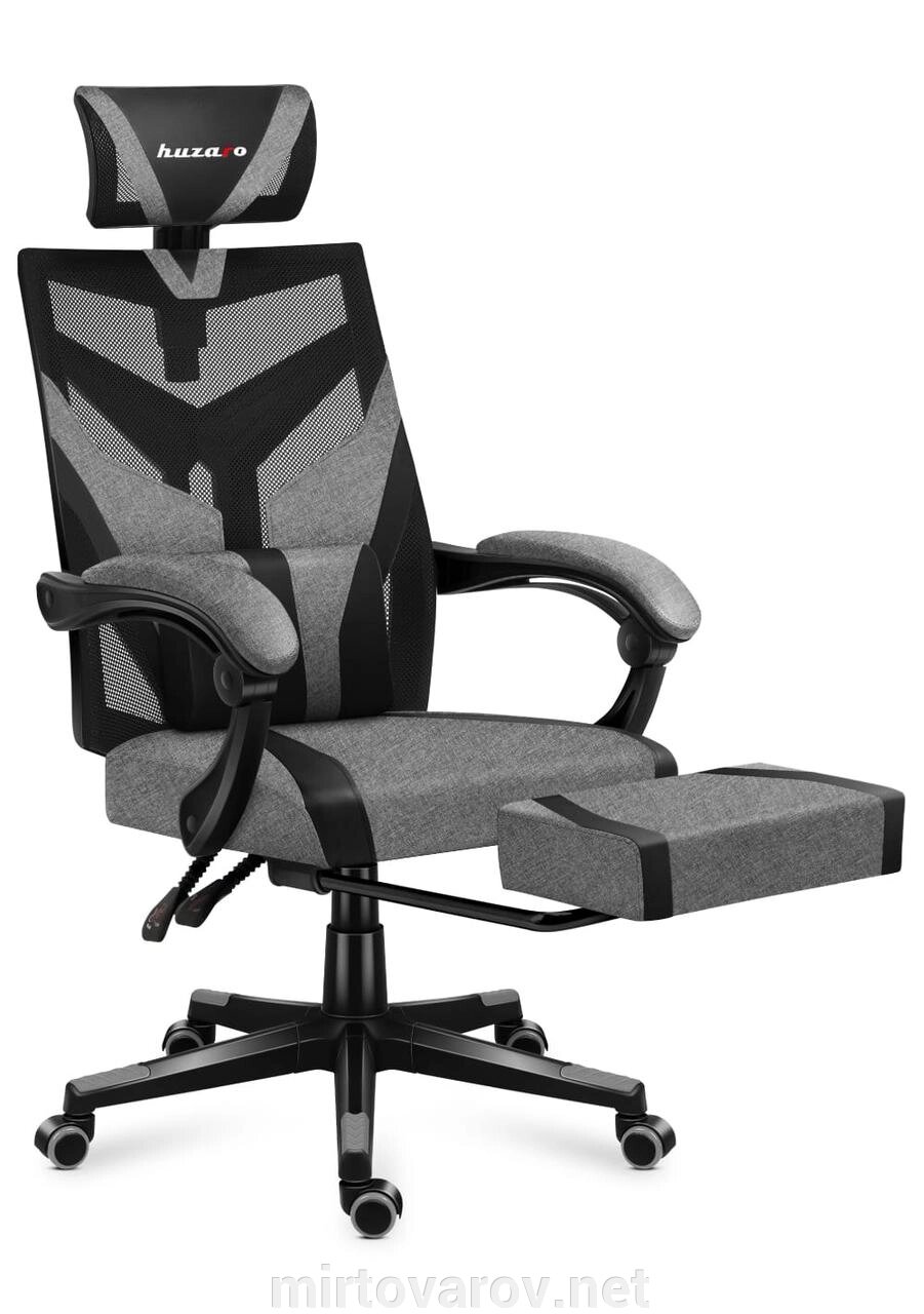 Комп'ютерне крісло HUZARO Combat 5.0 Grey тканина від компанії Мір товарів - фото 1