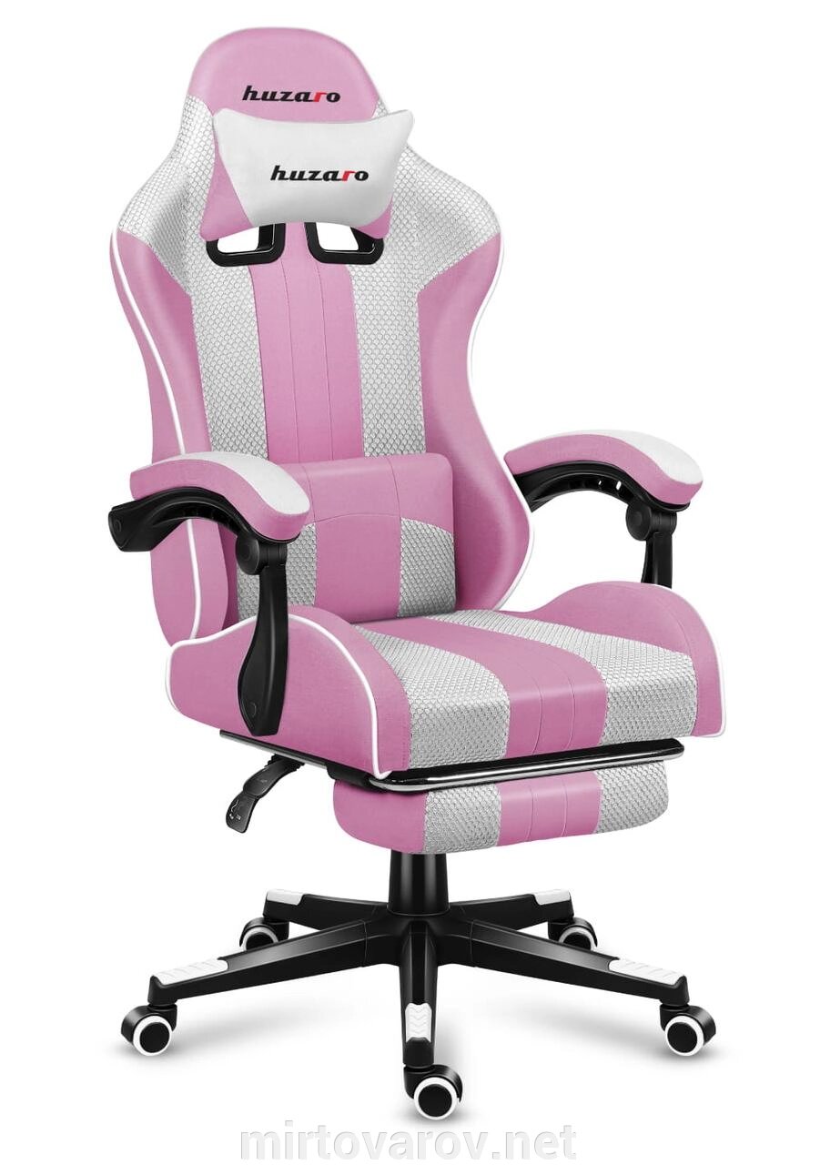 Комп'ютерне крісло Huzaro Force 4.7 Pink тканина від компанії Мір товарів - фото 1