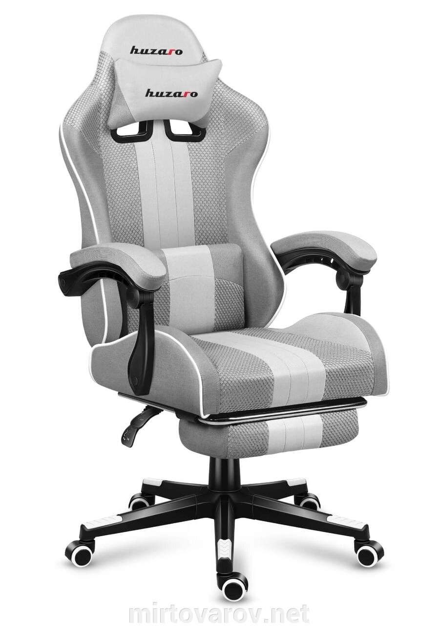 Комп'ютерне крісло Huzaro Force 4.7 White тканина від компанії Мір товарів - фото 1