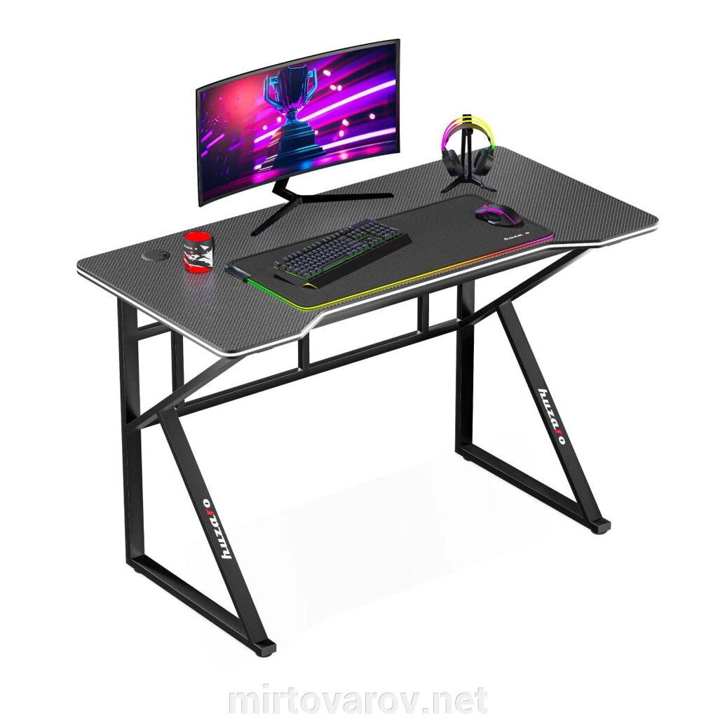 Комп'ютерний стіл HUZARO HERO 1.6 BLACK від компанії Мір товарів - фото 1