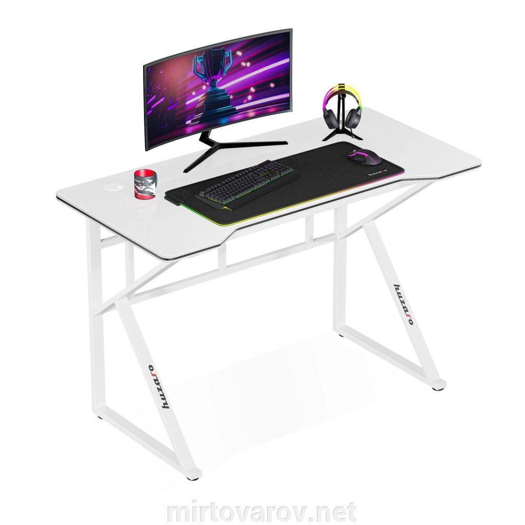 Комп'ютерний стіл HUZARO HERO 1.6 WHITE від компанії Мір товарів - фото 1