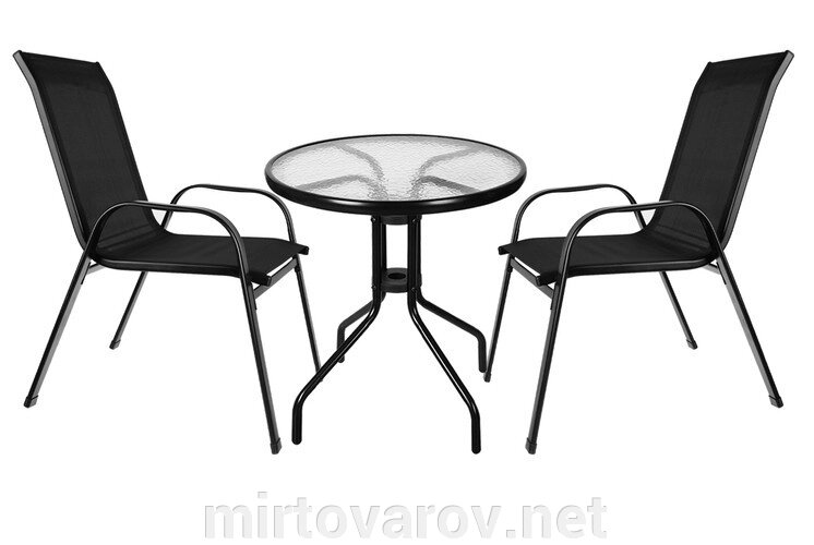 Комплект балконних меблів - стіл + 2 стільця від компанії Мір товарів - фото 1