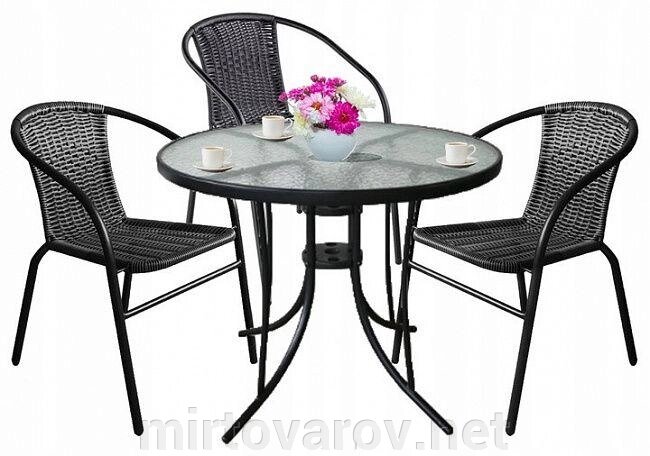 Комплект садових меблів Jumi Bistro-3 круглий стіл від компанії Мір товарів - фото 1