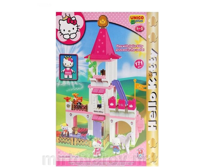 Конструктор для дівчаток Unico 8676-00 НК «Hello Kitty» Замок 171 деталь від компанії Мір товарів - фото 1