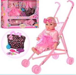Лялька-Пупс з коляскою і аксесуарами 60665-T03