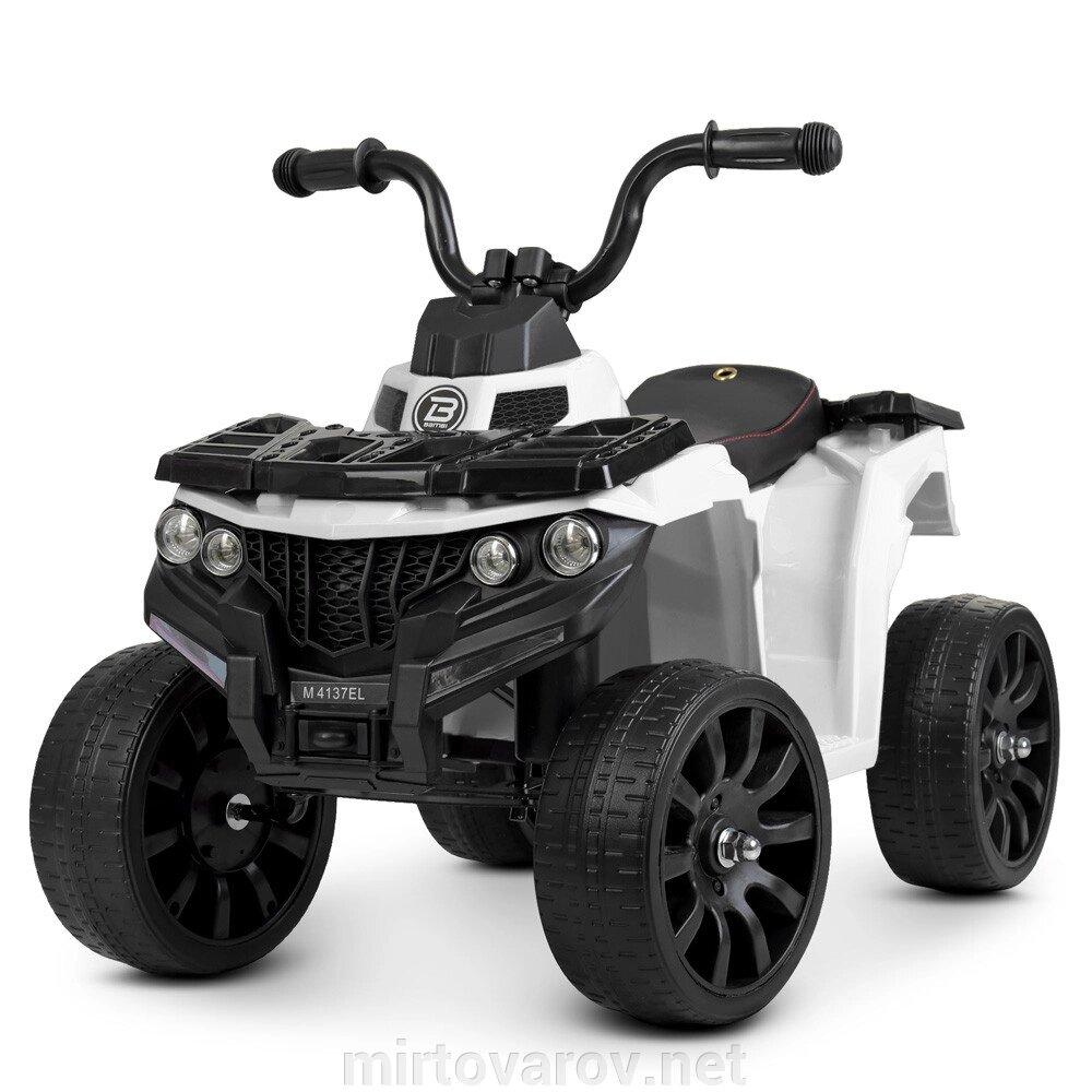 Квадроцикл дитячий електромобіль Bambi Racer M 4137EL-1 білий** від компанії Мір товарів - фото 1