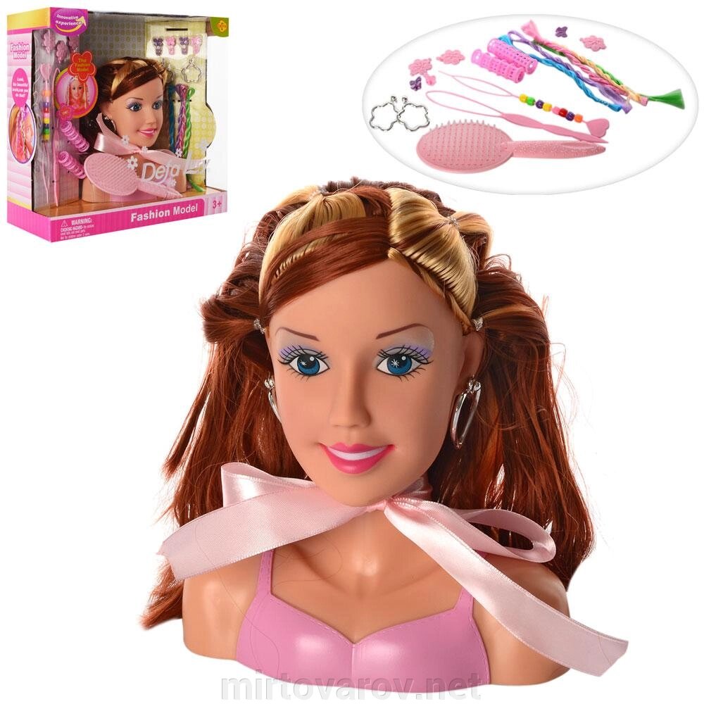 Лялька для дівчинки Голова для зачісок DEFA 8056 гребінець аксесуари** від компанії Мір товарів - фото 1