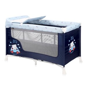 Манеж-ліжко ігровий Lorelli SR 2 L Blue Bear синій