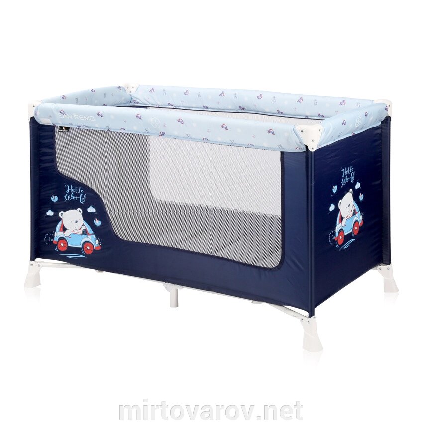 Манеж-ліжко ігровий Lorelli SR 1 L Blue Bear синій від компанії Мір товарів - фото 1
