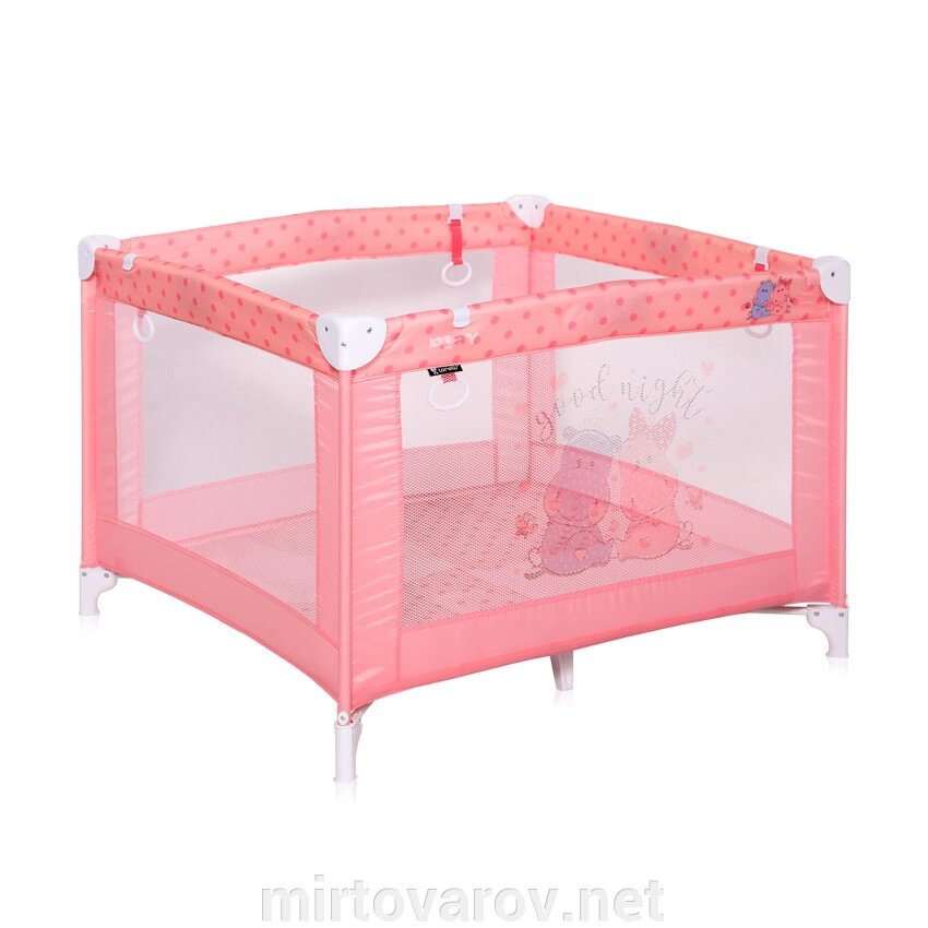 Манеж-ліжко Lorelli Play Pink рожевий Hippo від компанії Мір товарів - фото 1