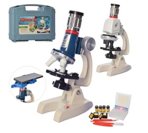 Мікроскоп дитячий, пробірки, інструменти, 2 види, світло, C2170-C2171