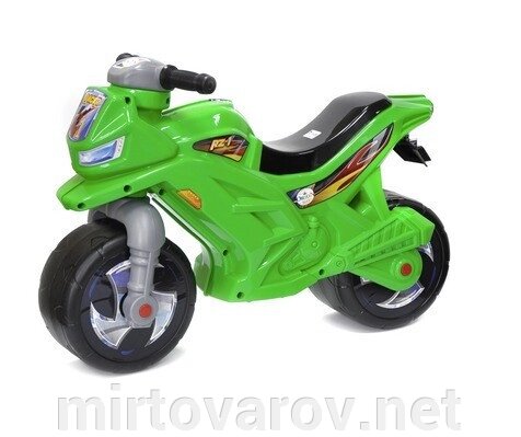 Мотоцикл-беговел 2-х колесний зелений Оріон 501*** від компанії Мір товарів - фото 1