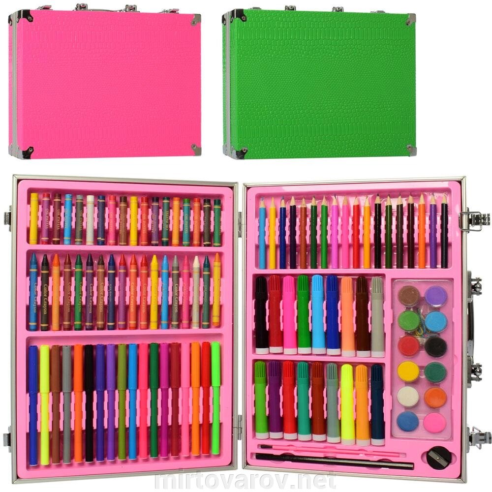 Набір для творчості MK 2453 олівці, акварельні фарби, фломастери і крейди у валізі** від компанії Мір товарів - фото 1