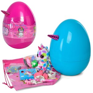Набір для творчості Велике яйце Сюрприз Wow MaBox MK 4750-2 Креативний набір для дівчинки. ЯЙЦЕ Єдиноріг