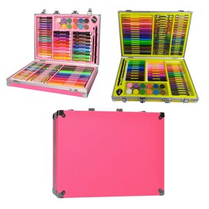 Набір для творчості MK 2454 олівці, акварельні фарби, фломастери і крейди у валізі