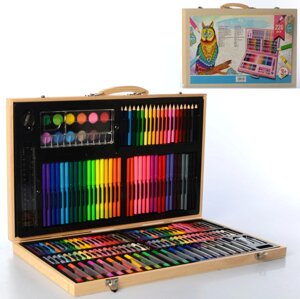 Набір для творчості MK 4534 олівці, акварельні фарби, фломастери і крейди у валізі