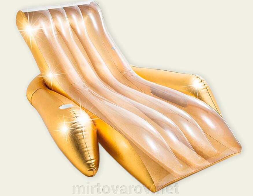 Надувне крісло-матрац для плавання INTEX 56803 золотий** від компанії Мір товарів - фото 1