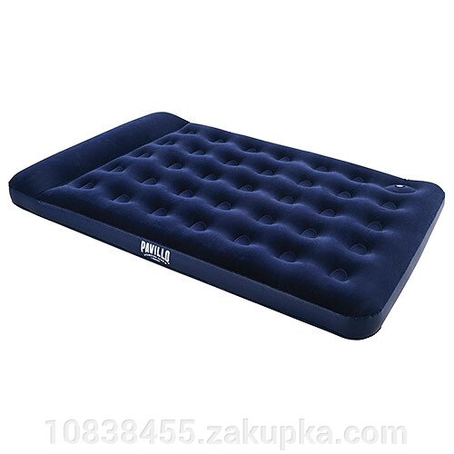 Надувний велюр матрац-ліжко BESTWAY 67225 з підголовником синій** від компанії Мір товарів - фото 1
