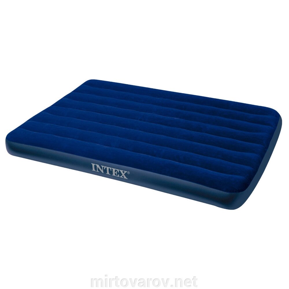 Надувний велюр матрац-ліжко INTEX 64758 Dura-Beam Standart синій** від компанії Мір товарів - фото 1