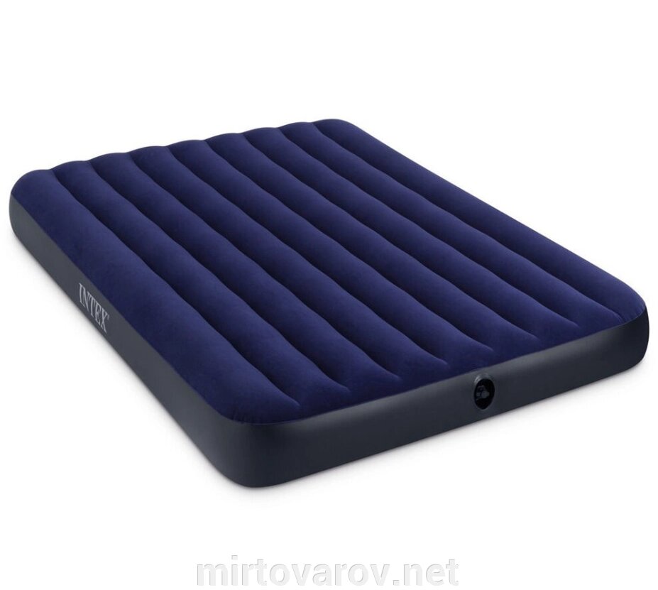 Надувний велюр матрац-ліжко INTEX 64759 Dura-Beam Standart синій** від компанії Мір товарів - фото 1