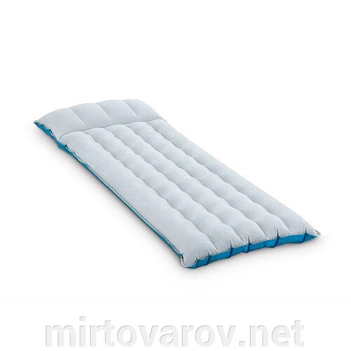 Надувний велюр матрац-ліжко INTEX 67997 сірий від компанії Мір товарів - фото 1