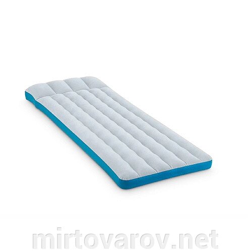 Надувний велюр матрац-ліжко INTEX 67998 сіро-блакитний** від компанії Мір товарів - фото 1