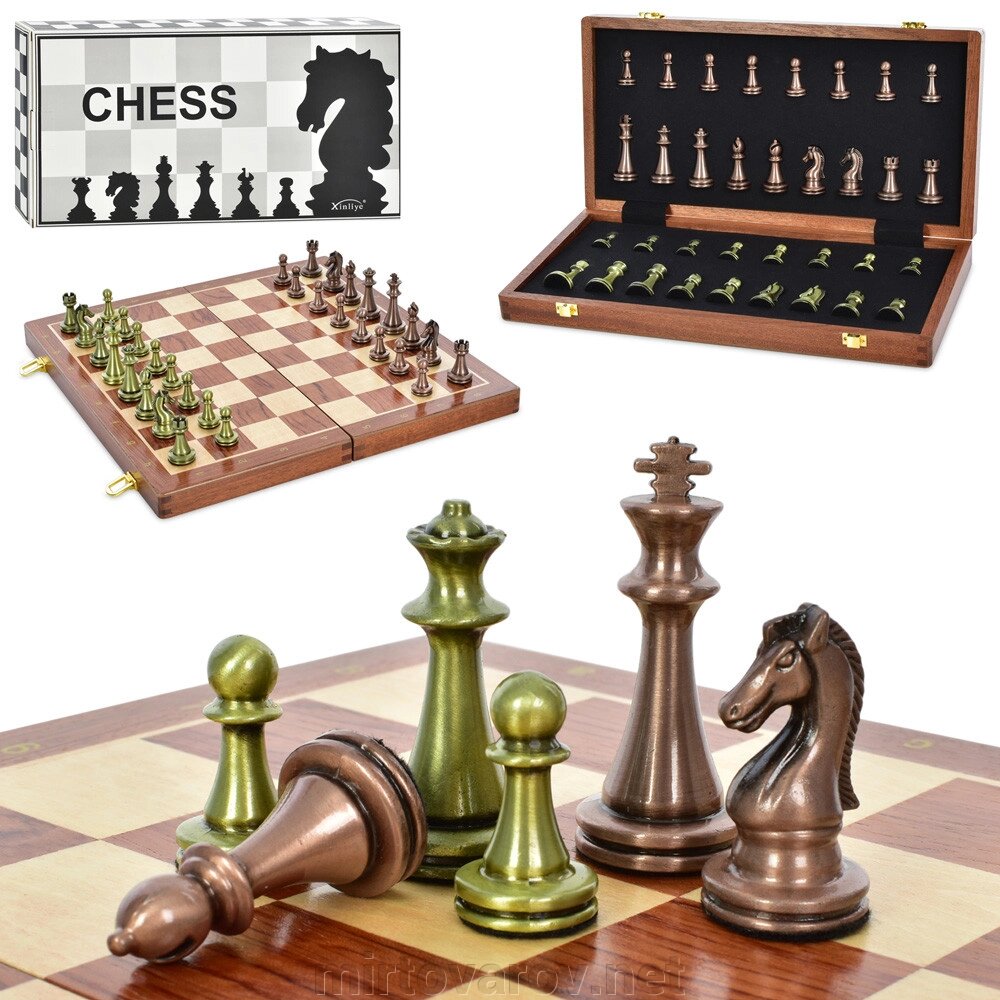 Настільна гра Шахи XQ12121 металеві фігури / поле 39 * 39см / в коробці від компанії Мір товарів - фото 1