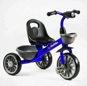 Дитячий триколісний велосипед Best Trike BS-12530 на ЄВА колесах, фара з музикою та світлом / синій