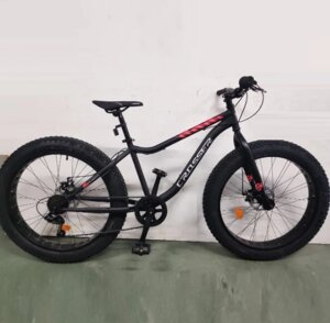 Велосипед спортивний позашляховик Фет Байк Crosser Fat Bike St 26 / колеса 26 дюймів / колір чорний