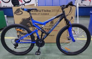 Спортивний гірський велосипед AZIMUT SCORPION колеса 26 дюймів FRD / амортизатор і дискові гальма / синій