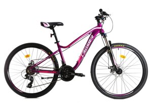 Спортивний Гірський алюмінієвий велосипед 24д Crosser P6-2 з дисковими гальмами Shimano/для дівчаток Фіолетовий