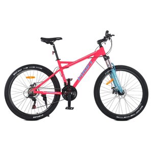 Алюмінієвий жіночий велосипед гірський MTB G26BELLE A26.1 SHIMANO колеса 26 дюймів / малиновий